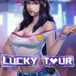 Imagem do jogo de Slots Lucky Tour, com símbolos coloridos e animações vibrantes que prometem uma experiência de jogo emocionante e envolvente.